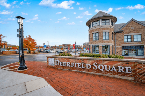Deerfield Square shopping and business area in Deerfield Illinois